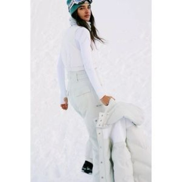 𝓯𝓹 Free People ~ Around The Block Vest & Bib Salt Water Combo ~ Ski suit - Picture 4 of 10